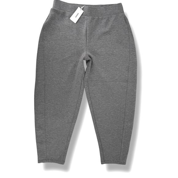 Spanx AirEssentials Barrel Leg Pants Womens Size Large Heather Gray Ankle
